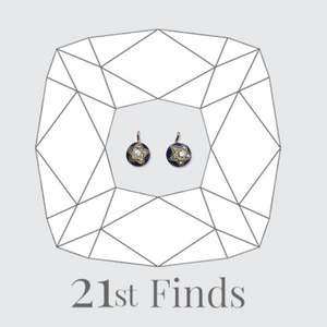 Reserved for ‘S’, payment 4/4: Diamond & Blue Enamel Star Earrings