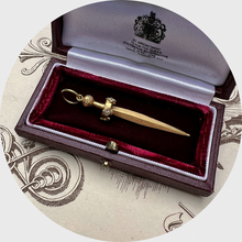 Load image into Gallery viewer, Vintage Gold Sword Pendant, Cathy Waterman
