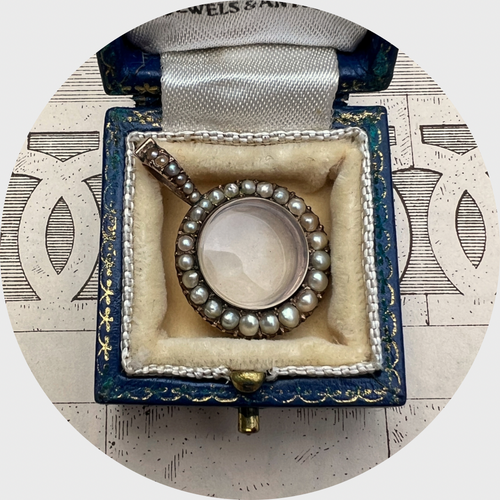 Georgian Round Pearl Locket