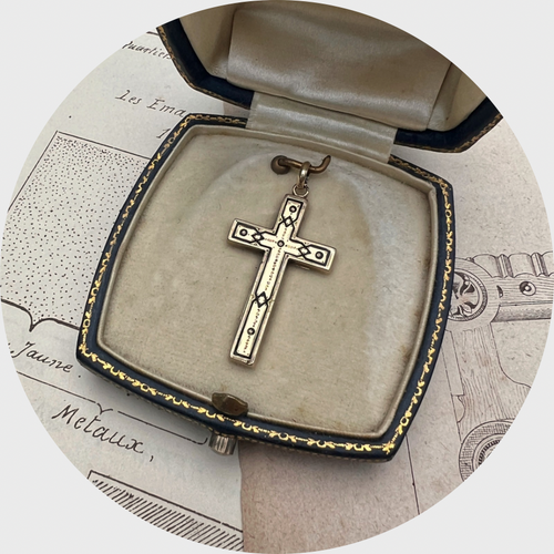 Victorian Cross Pendant with Hidden Compartment