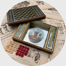 Load image into Gallery viewer, Georgian Mirrored Checkers Set