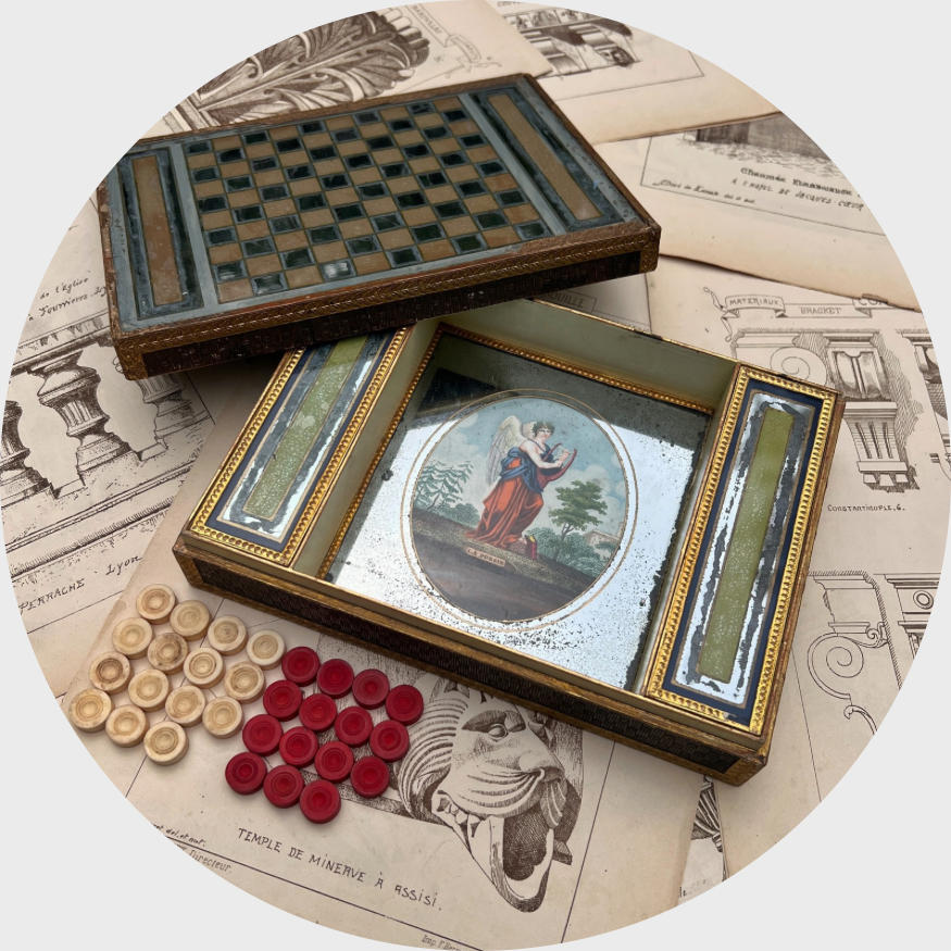 Georgian Mirrored Checkers Set