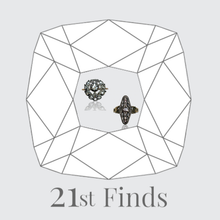 Load image into Gallery viewer, Reserved for ‘S’, payment 2/4: Rose-Cut Diamond Thistle Ring + Marquise Ring