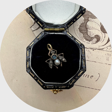 Load image into Gallery viewer, Diamond, Pearl &amp; Sapphire Fly Pendant, Stickpin Conversion