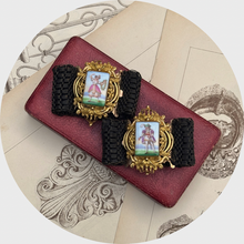 Load image into Gallery viewer, Set of two 19th Century Hairwork &amp; Pinchbeck Bracelets