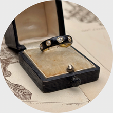 Load image into Gallery viewer, Victorian Diamond &amp; Enamel Eternity Ring