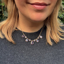 Load image into Gallery viewer, Vintage Amethyst Fringe Necklace