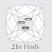 Load image into Gallery viewer, Reserved for ‘A’, payment 2/6: Pair of Two Blue Enamel Rings &amp;  Platinum Eternity Ring