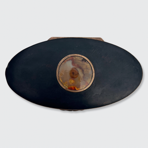 Georgian Horn & Agate Tabacco Trinket Box