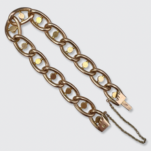 Load image into Gallery viewer, Large Victorian Turquoise &amp; Pearl Curb-Link Bracelet