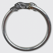 Load image into Gallery viewer, Artus Bertrand Silver Dog Heads Bangle