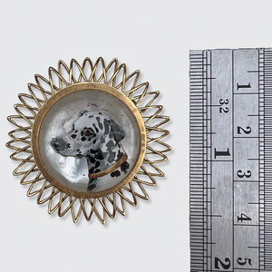 Round Essex Crystal Dalmatian Brooch