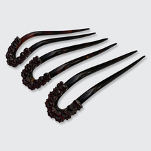 Load image into Gallery viewer, Three Victorian Garnet Hair Pins