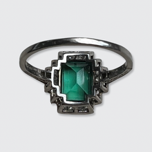 Load image into Gallery viewer, Art Deco Tourmaline &amp; Diamond Ring