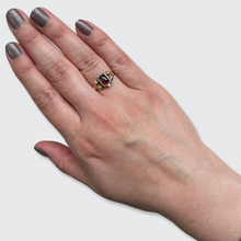 Load image into Gallery viewer, Garnet &#39;Poison&#39; Ring with Hidden Compartment and Removeable Rim