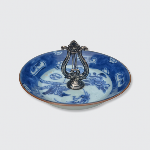 Porcelain & Silver Lire Ring Bowl