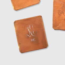 Load image into Gallery viewer, Antique Engraving Set with Brass Monogram Stencils