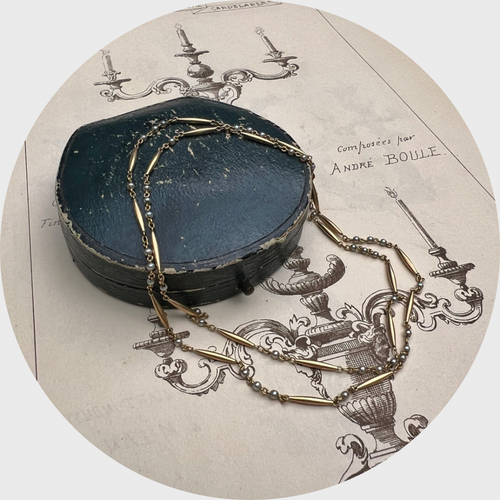Pearl Conical Station Necklace