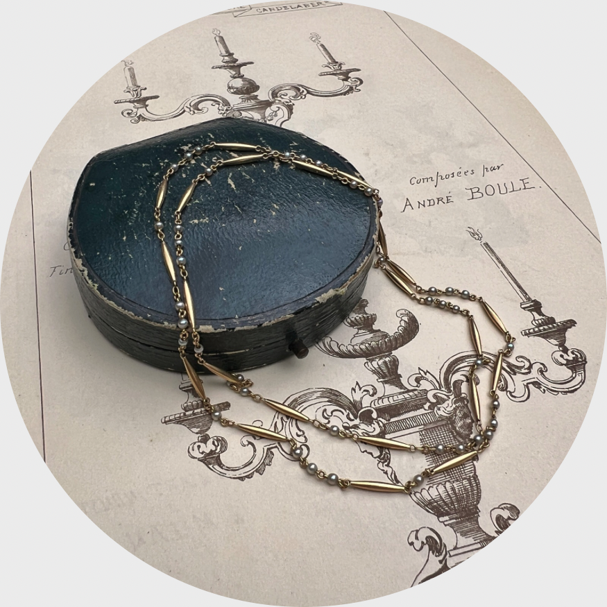 Pearl Conical Station Necklace