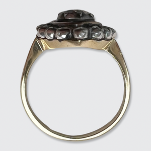 Victorian Blue Enamel & Diamond Marquise Ring