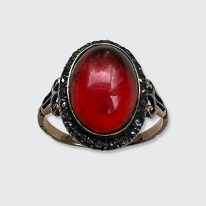 Edwardian Garnet Cabochon Ring