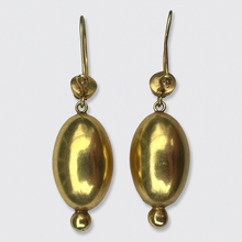 Load image into Gallery viewer, Victorian Neo-Etruscan Egg-Shaped Drop Earrings
