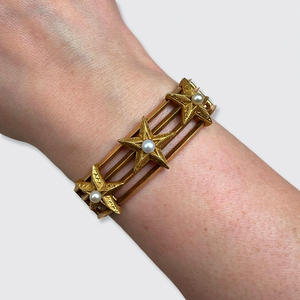 Reserved for ‘J’, payment 4/6: Victorian Pearl Star Bracelet