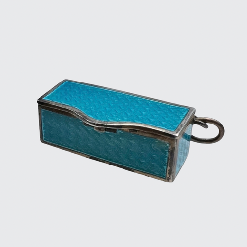 Silver Guilloche Enamel Dice Set Pendant