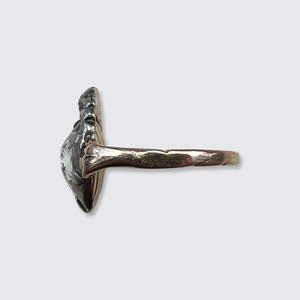 Rose-Cut Diamond Crowned Heart Ring