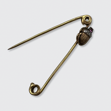 Load image into Gallery viewer, Egyptian Revival Scarab Safety Pin Brooch
