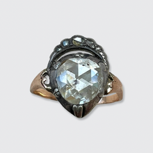 Load image into Gallery viewer, Rose-Cut Diamond Crowned Heart Ring
