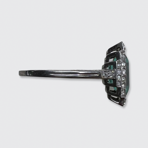 Art Deco Tourmaline & Diamond Ring