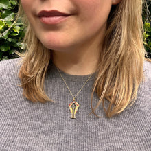 Load image into Gallery viewer, Victorian Foldable Button Hook Pendant