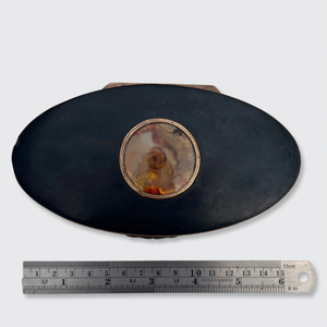 Georgian Horn & Agate Tabacco Trinket Box