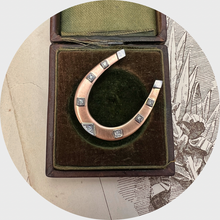 Load image into Gallery viewer, Rose Gold Diamond Horseshoe Pendant