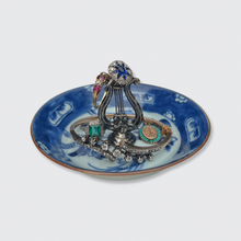 Load image into Gallery viewer, Porcelain &amp; Silver Lire Ring Bowl