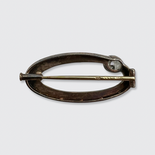 Load image into Gallery viewer, Ellipse-Shaped Pearl and Diamond Brooch