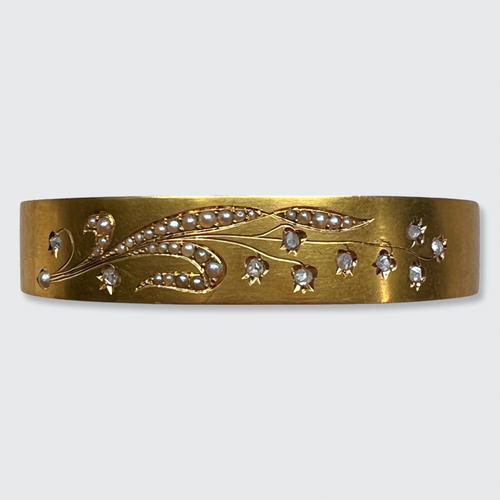 Diamond & Pearl Lily of the Valley Bracelet