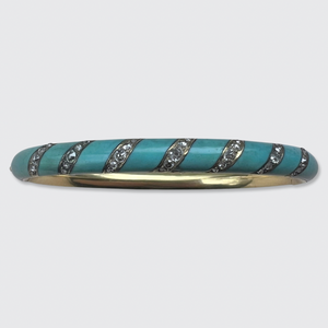 Belle Epoque Enamel and Diamond Bracelet