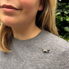 Load image into Gallery viewer, Belle Epoque Rose-Cut Diamond Kitten Brooch