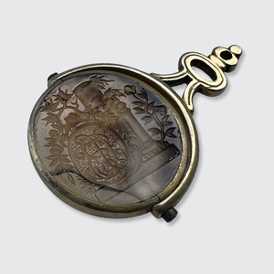 Georgian Moss Agate Intaglio Swivel Fob
