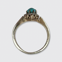 Load image into Gallery viewer, Turquoise &amp; Rose-Cut Diamond Marquise Navette Ring