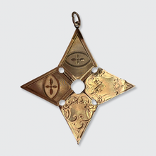 Load image into Gallery viewer, Victorian Star Shaped Locket for Four Pictures