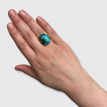 Load image into Gallery viewer, Vintage Turquoise Boulder Ring