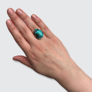 Vintage Turquoise Boulder Ring
