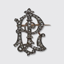 Load image into Gallery viewer, Rose-Cut Diamond &#39;PL&#39; Monogram Brooch