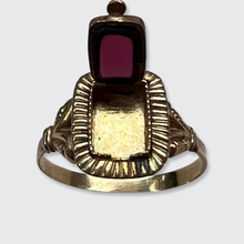 Load image into Gallery viewer, Garnet &#39;Poison&#39; Ring with Hidden Compartment and Removeable Rim