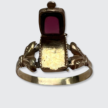 Load image into Gallery viewer, Garnet &#39;Poison&#39; Ring with Hidden Compartment and Removeable Rim