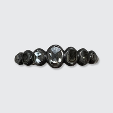 Load image into Gallery viewer, Georgian Slim Seven Diamonds Half Hoop Ring