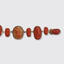 Load image into Gallery viewer, Victorian Coral Cameo Bracelet